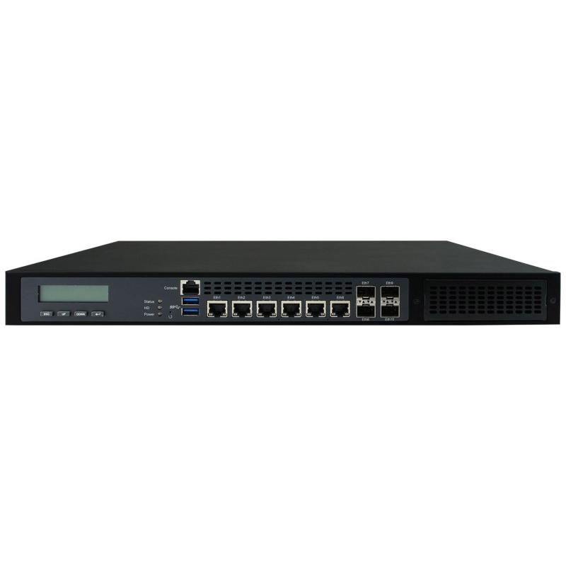 1U Network Appliance, Intel Atom C3758, 16GB, 4 x 10 GLAN, 6xGLAN