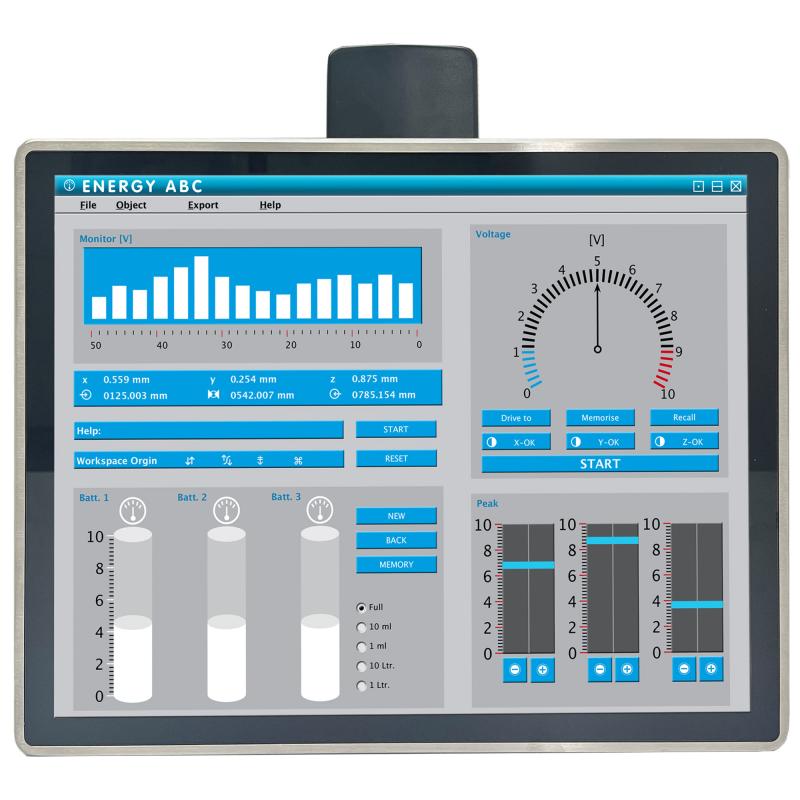 Hygrolion 51, 15" Panel PC, IP68, Baytrail J1900, 4GB, 128GB SSD, Edelstahl