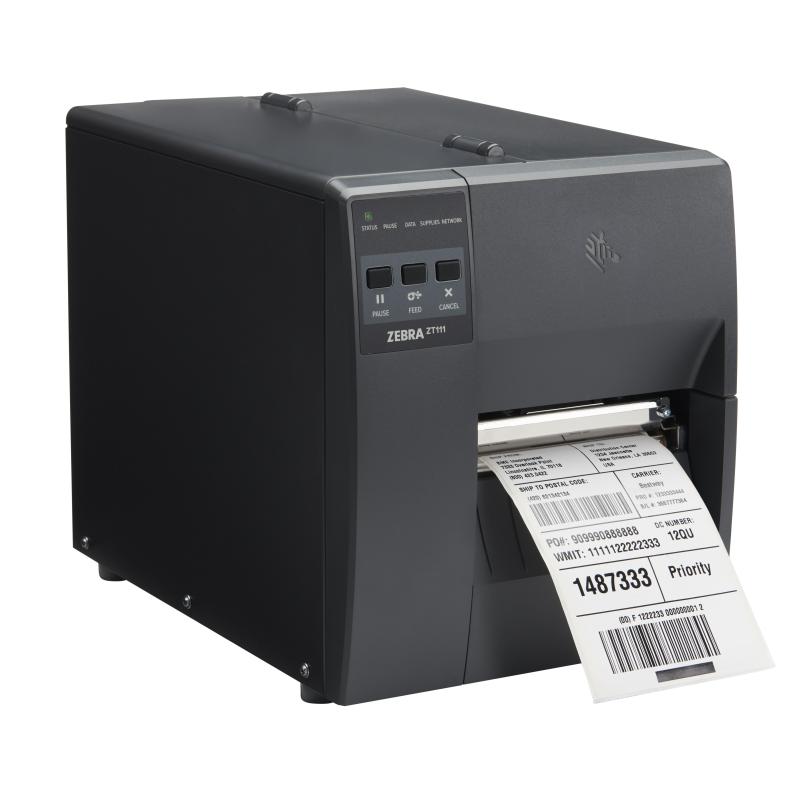 Zebra ZT111, 12 Punkte/mm (300dpi), Thermotransfer, ZPLII, USB, USB-Host, RS232, BT (BLE), Ethernet