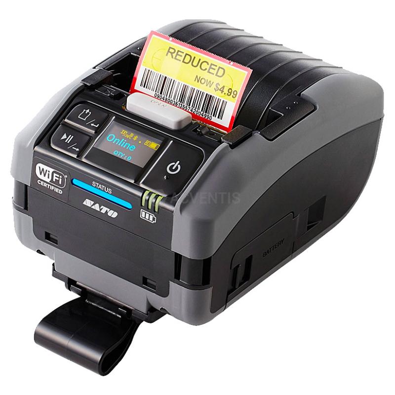 Sato PW208NX 203 dpi with battery, USB, Bluetooth, Dispenser, Linerlessmedia operation, Belt Clip