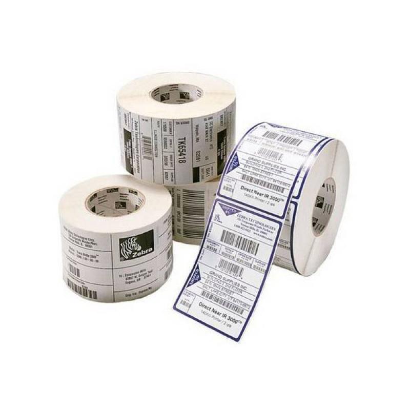 4x Zebra Z-Select 2000T, Etikettenrolle, Normalpapier, 102x64mm, 1100 Etiketten/Rolle