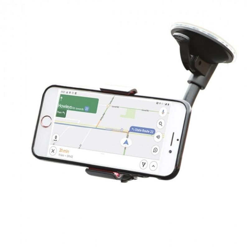 Mobilis Universelle flexible Auto-Saugnapfhalterung mit Smartphone-Clip.  001287