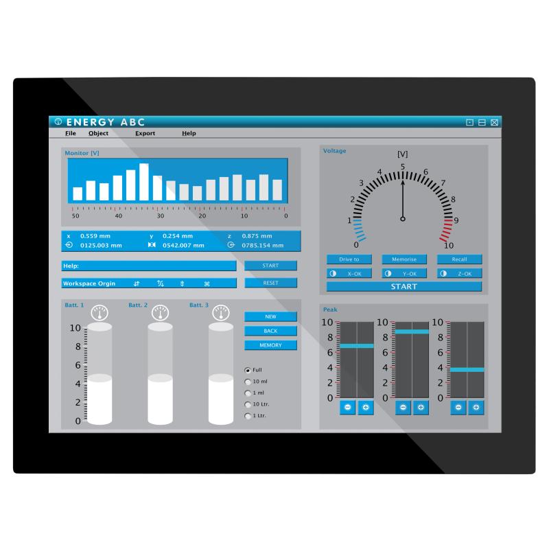 Hygrolion K5SE, 15'' TFT LED Panel PC, PCAP, IP66, Celeron J6412, 8GB RAM, 128GB SSD, HDMI