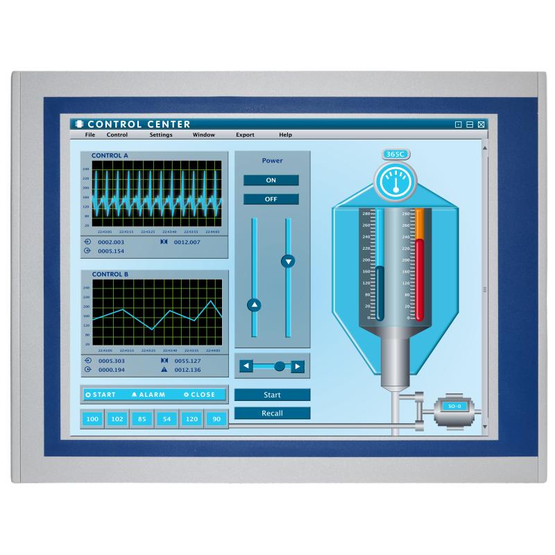 15" Touchmonitor mit 12-24V DC