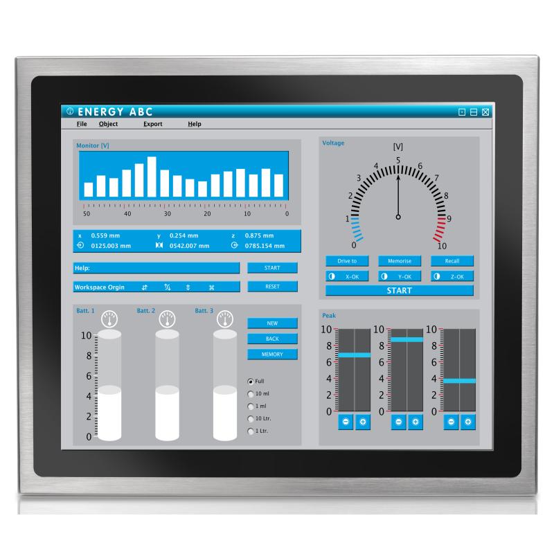 15" Touchmonitor Edelstahl