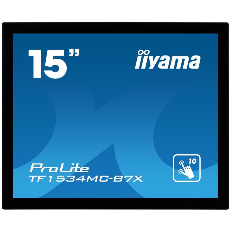 iiyama ProLite TF1534MC-B7X, 38,1cm (15''), Projected Capacitive, 10 TP, schwarz , Touchmonitor