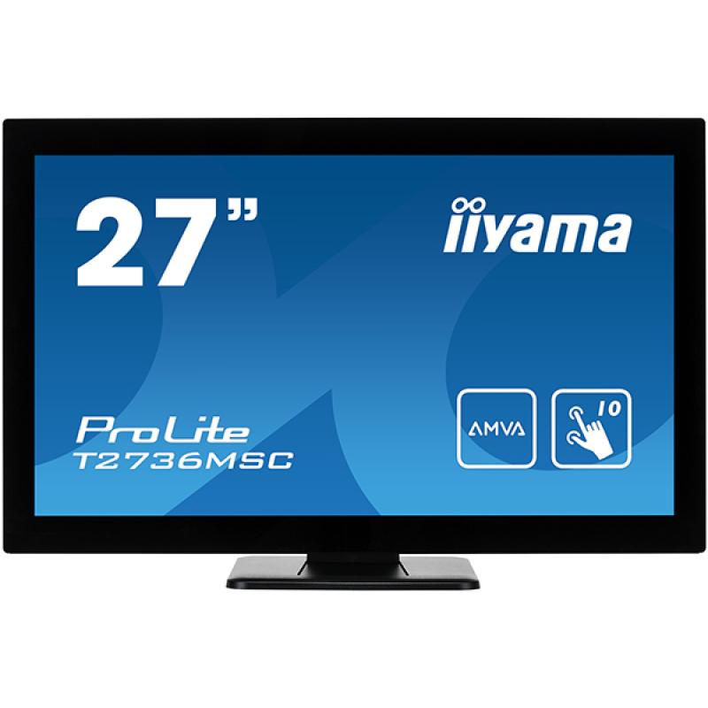 iiyama ProLite T2736MSC-B1, 68,6cm (27''), Projected Capacitive, Multi Touch(10 TP), Full HD, schwarz