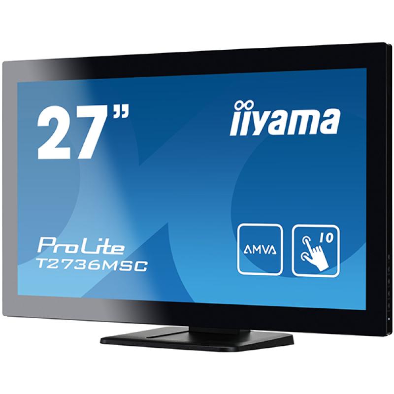 iiyama ProLite T2736MSC-B1, 68,6cm (27''), Projected Capacitive, Multi Touch(10 TP), Full HD, schwarz