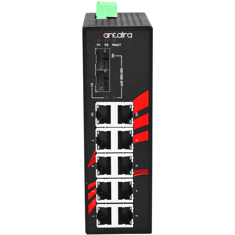 10-Port Industrial Switch, 2x Gb-SFP