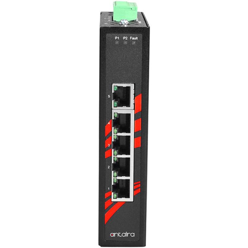 5-Port Unmanaged Industrial Gigabit Switch, 12-48VDC , -10 - 70C