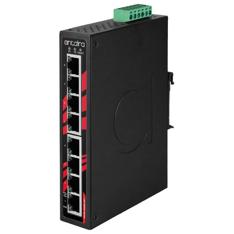 8-Port POE+ Ind. Gb-Switch, 2xSFP, -10-70C