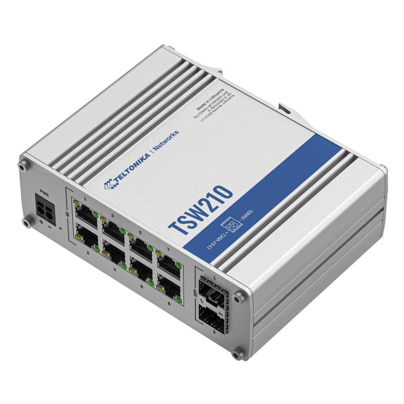 Teltonika TSW210 8 x Ethernet 2 x SFP Unmanaged Switch