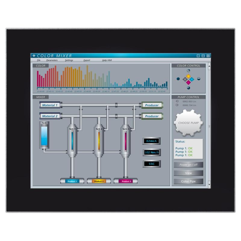 Panelmaster 1284, 12" Panel PC, PCAP-Touch, J1900, 4GB, 128GB SSD