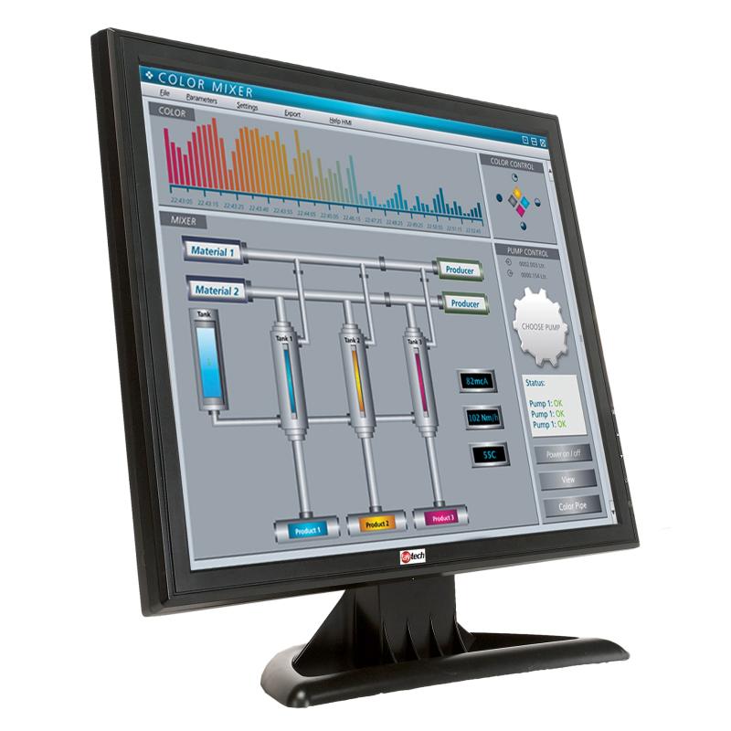 15" Touchscreen-Monitor schwarz