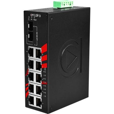 12-Port POE+ Ind. Gb-Sw, 2xSFP, -10-70C