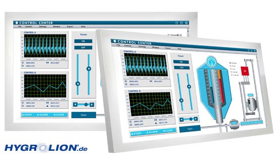 43&#8243; Industriemonitor und Hygrolion Panel PC aus Edelstahl für anspruchsvolle Industrieanwendungen